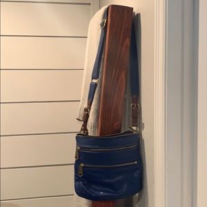 Royal blue Fossil crossbody bag